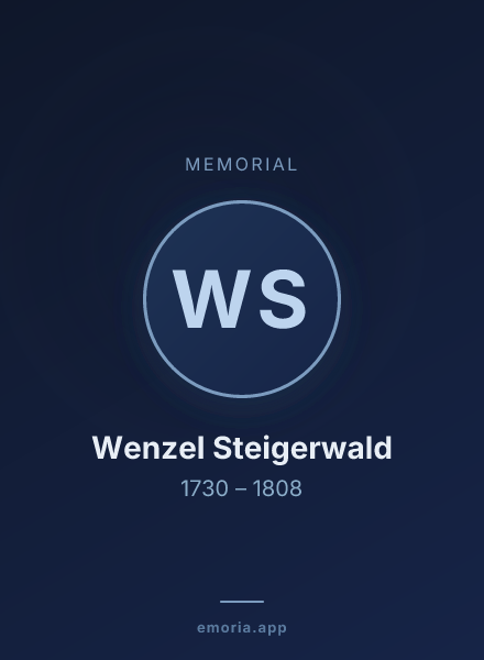Memorial portrait of Wenzel Steigerwald