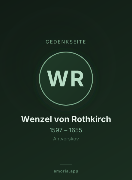 Gedenkportrait von Wenzel von Rothkirch