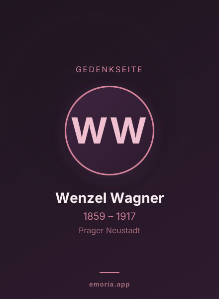 Gedenkportrait von Wenzel Wagner