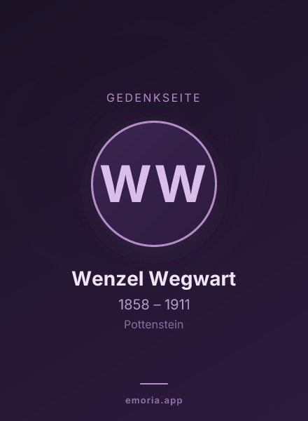 Gedenkportrait von Wenzel Wegwart