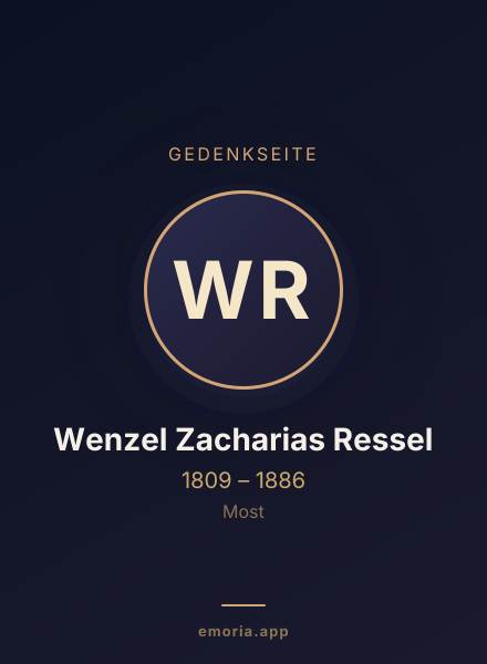 Gedenkportrait von Wenzel Zacharias Ressel