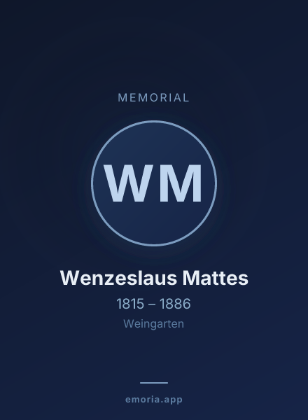 Memorial portrait of Wenzeslaus Mattes
