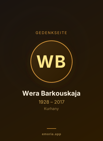 Gedenkportrait von Wera Barkouskaja
