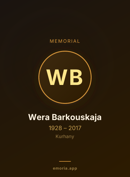 Memorial portrait of Wera Barkouskaja