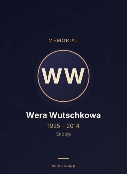 Memorial portrait of Wera Wutschkowa