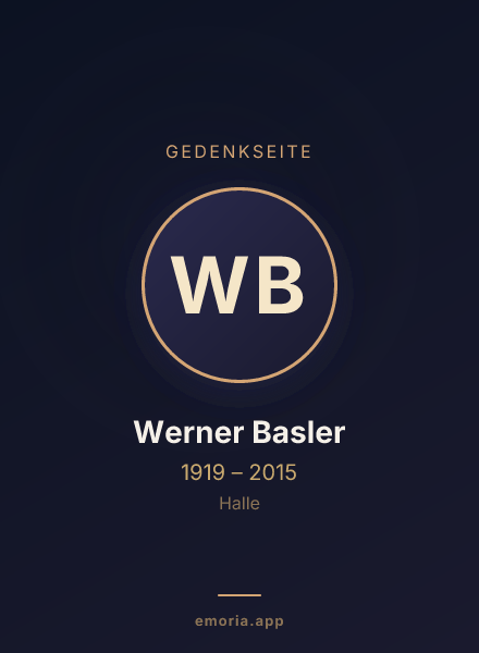 Gedenkportrait von Werner Basler