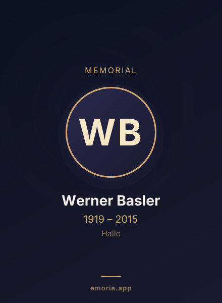 Memorial portrait of Werner Basler
