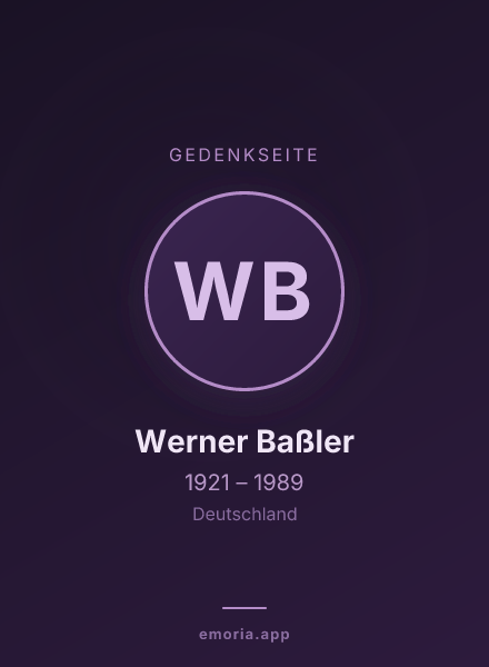 Gedenkportrait von Werner Baßler
