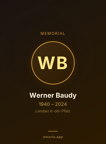 Memorial portrait of Werner Baudy