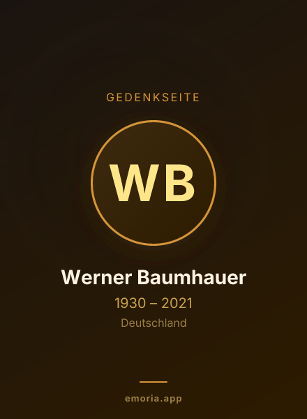 Gedenkportrait von Werner Baumhauer