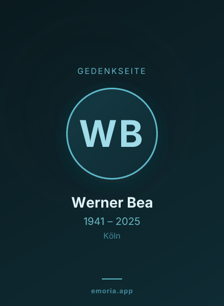 Gedenkportrait von Werner Bea