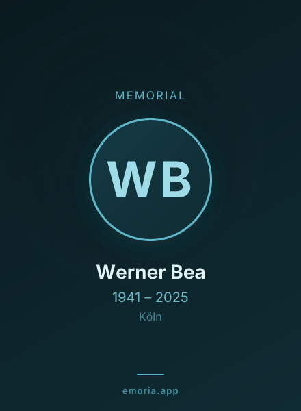 Memorial portrait of Werner Bea