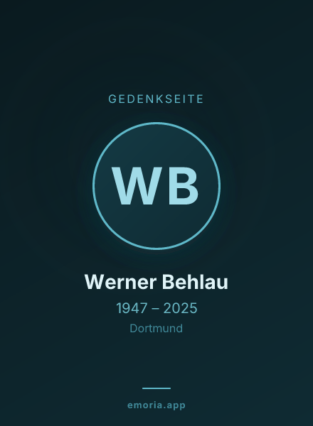 Gedenkportrait von Werner Behlau