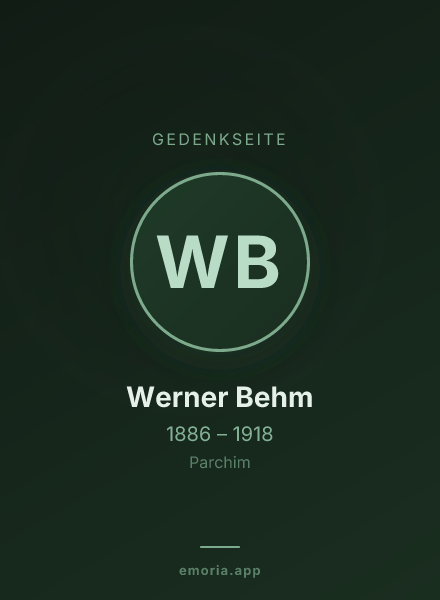 Gedenkportrait von Werner Behm