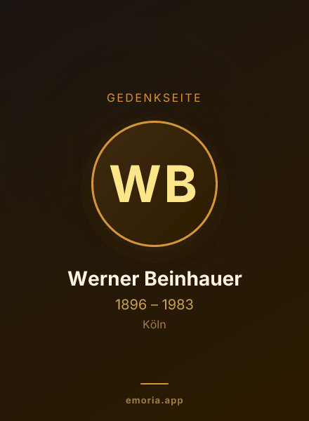 Gedenkportrait von Werner Beinhauer