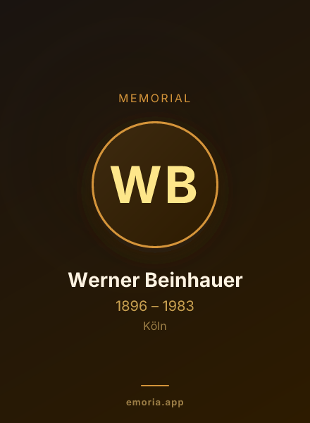Memorial portrait of Werner Beinhauer