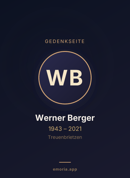 Gedenkportrait von Werner Berger