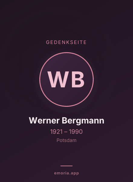 Gedenkportrait von Werner Bergmann
