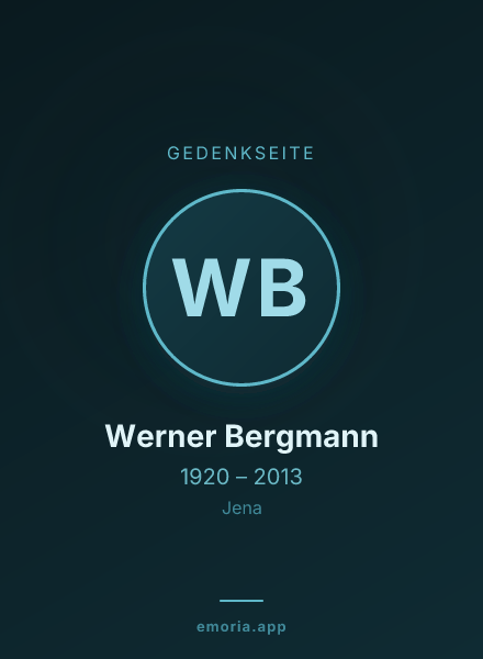 Gedenkportrait von Werner Bergmann
