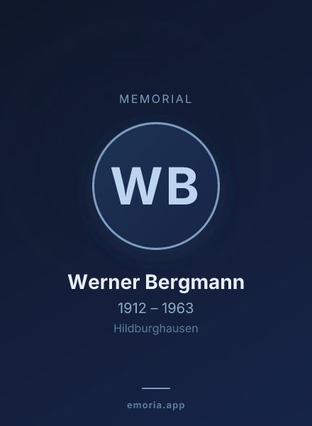 Memorial portrait of Werner Bergmann