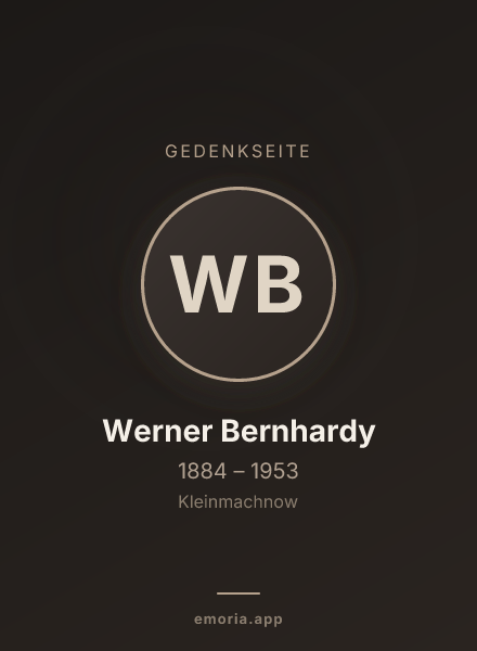 Gedenkportrait von Werner Bernhardy