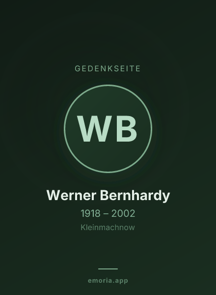 Gedenkportrait von Werner Bernhardy