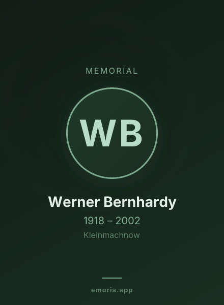 Memorial portrait of Werner Bernhardy