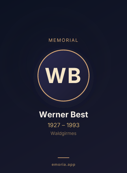 Memorial portrait of Werner Best