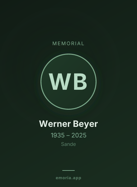 Memorial portrait of Werner Beyer