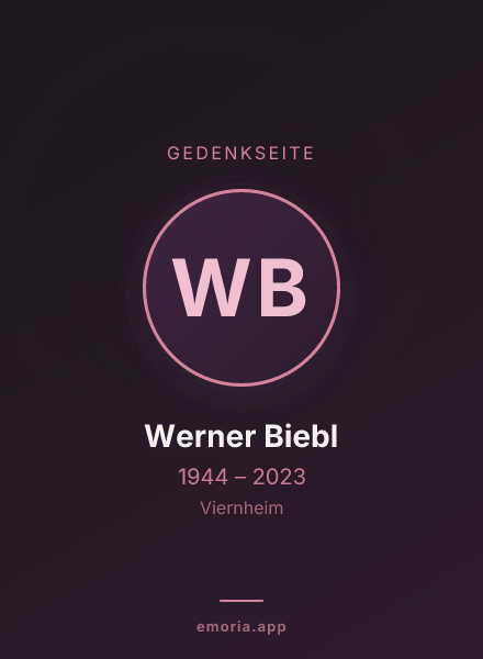 Gedenkportrait von Werner Biebl