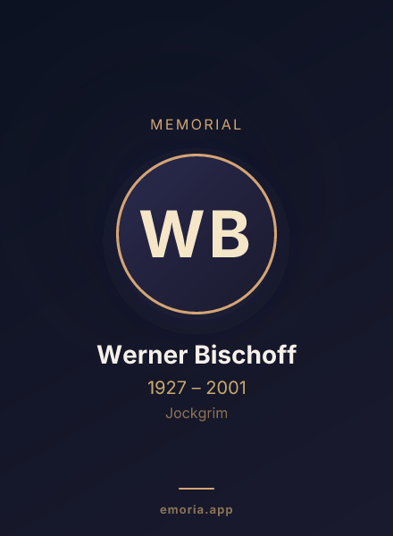 Memorial portrait of Werner Bischoff