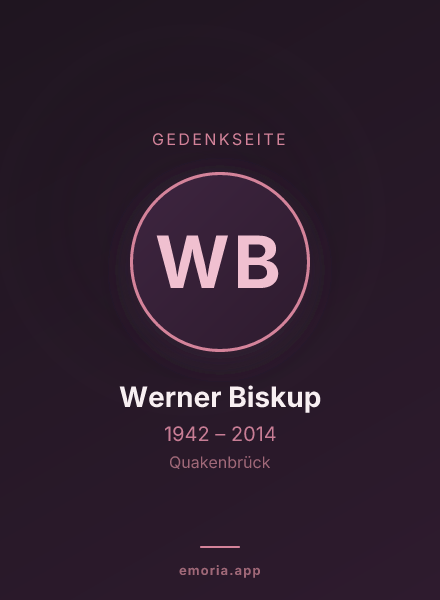 Gedenkportrait von Werner Biskup
