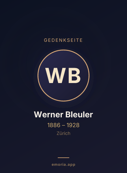 Gedenkportrait von Werner Bleuler