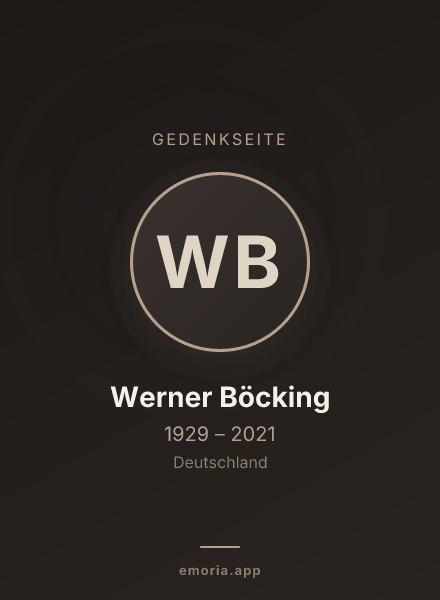Gedenkportrait von Werner Böcking