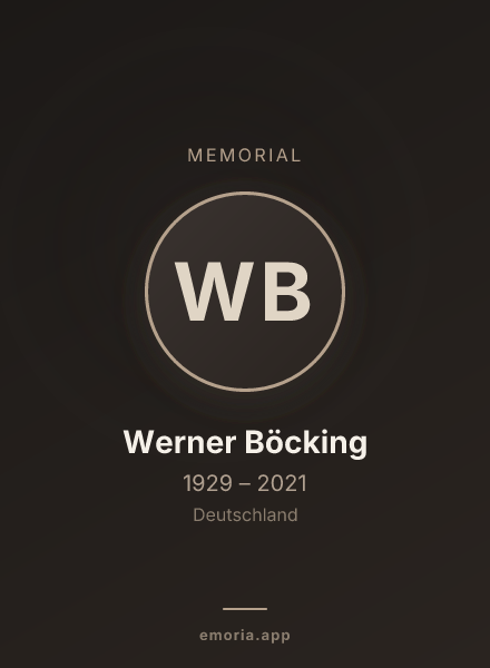 Memorial portrait of Werner Böcking