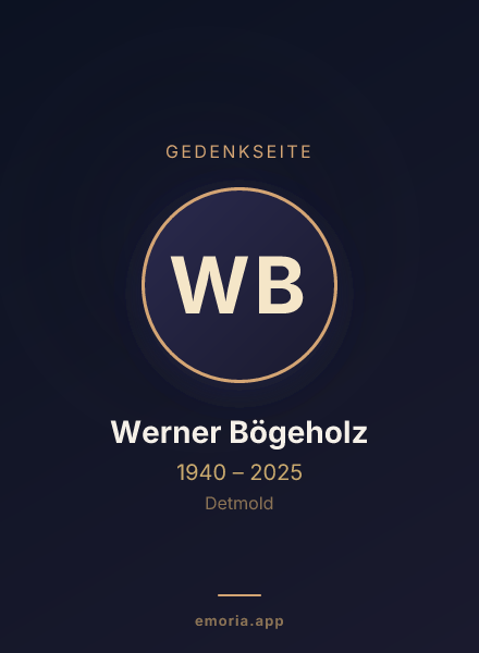 Gedenkportrait von Werner Bögeholz