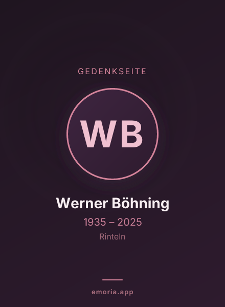 Gedenkportrait von Werner Böhning