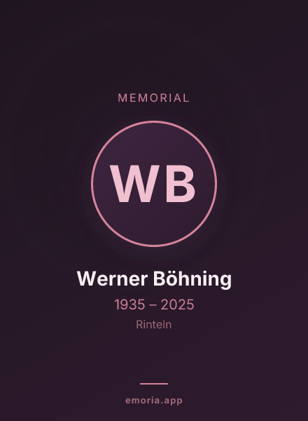 Memorial portrait of Werner Böhning