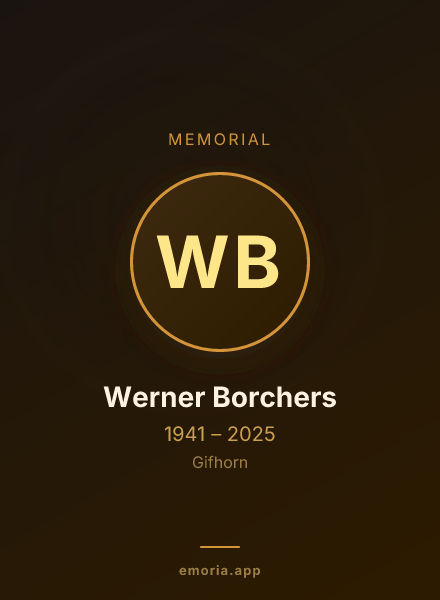 Memorial portrait of Werner Borchers