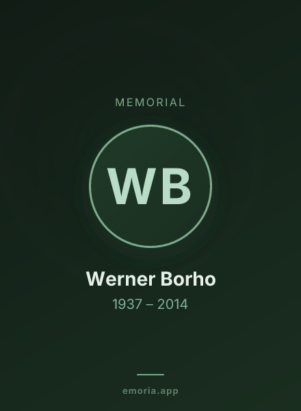Memorial portrait of Werner Borho