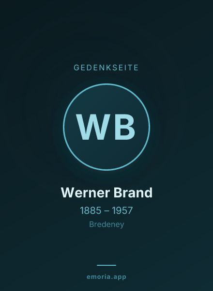 Gedenkportrait von Werner Brand