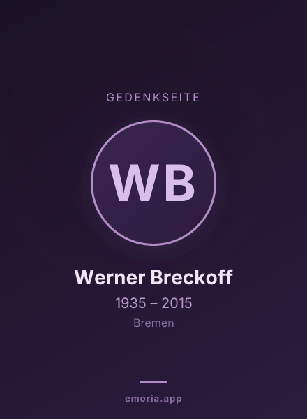 Gedenkportrait von Werner Breckoff