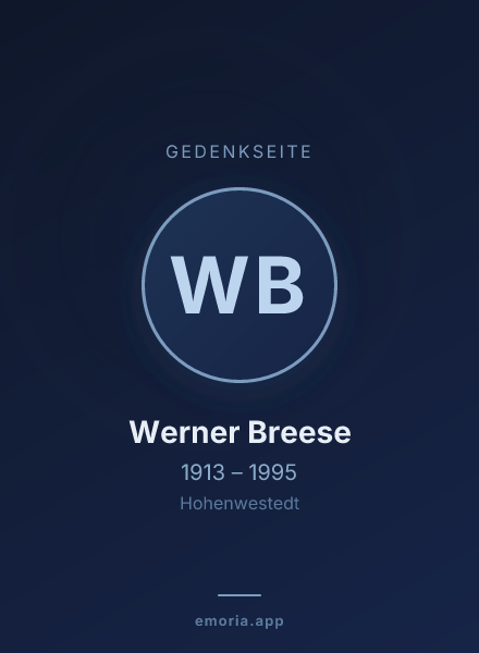 Gedenkportrait von Werner Breese