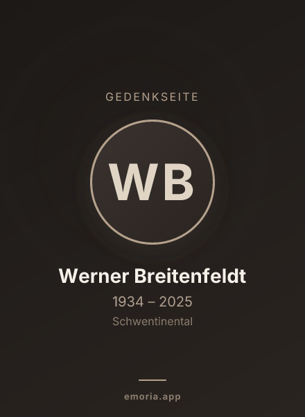 Gedenkportrait von Werner Breitenfeldt