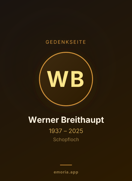 Gedenkportrait von Werner Breithaupt