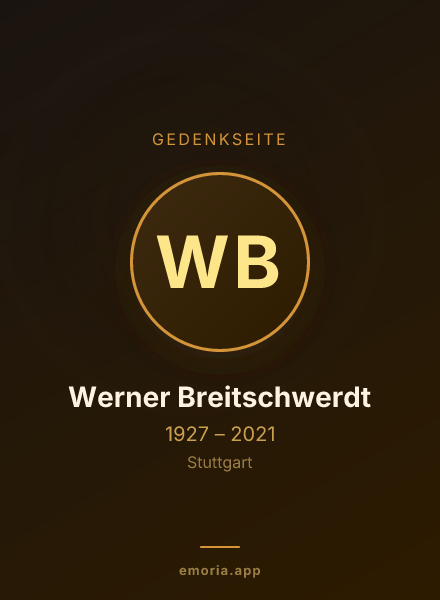 Gedenkportrait von Werner Breitschwerdt
