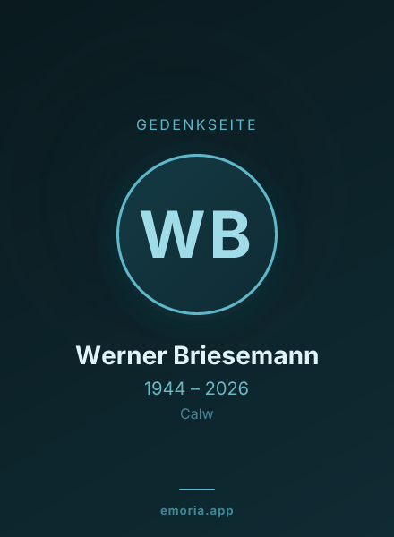 Gedenkportrait von Werner Briesemann