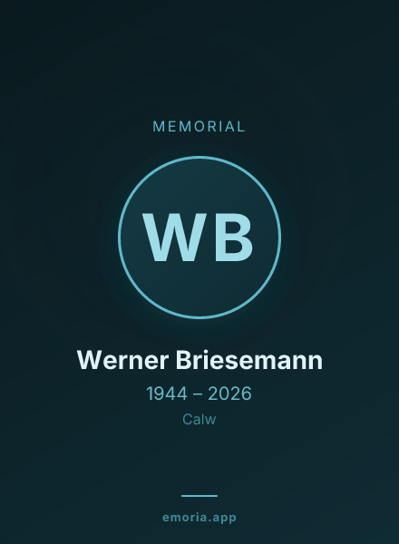 Memorial portrait of Werner Briesemann