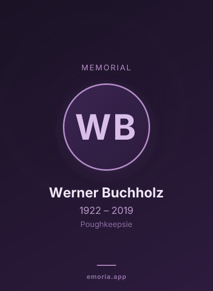 Memorial portrait of Werner Buchholz