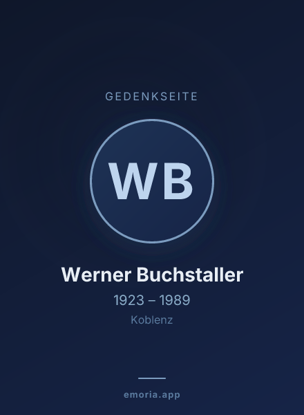 Gedenkportrait von Werner Buchstaller